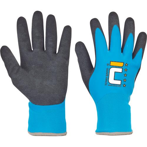 TETRAX WINTER rukavice modrá/čierna 8