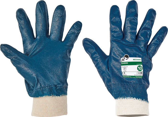 SABINI FH rukavice celomáčané v nitrile - 10